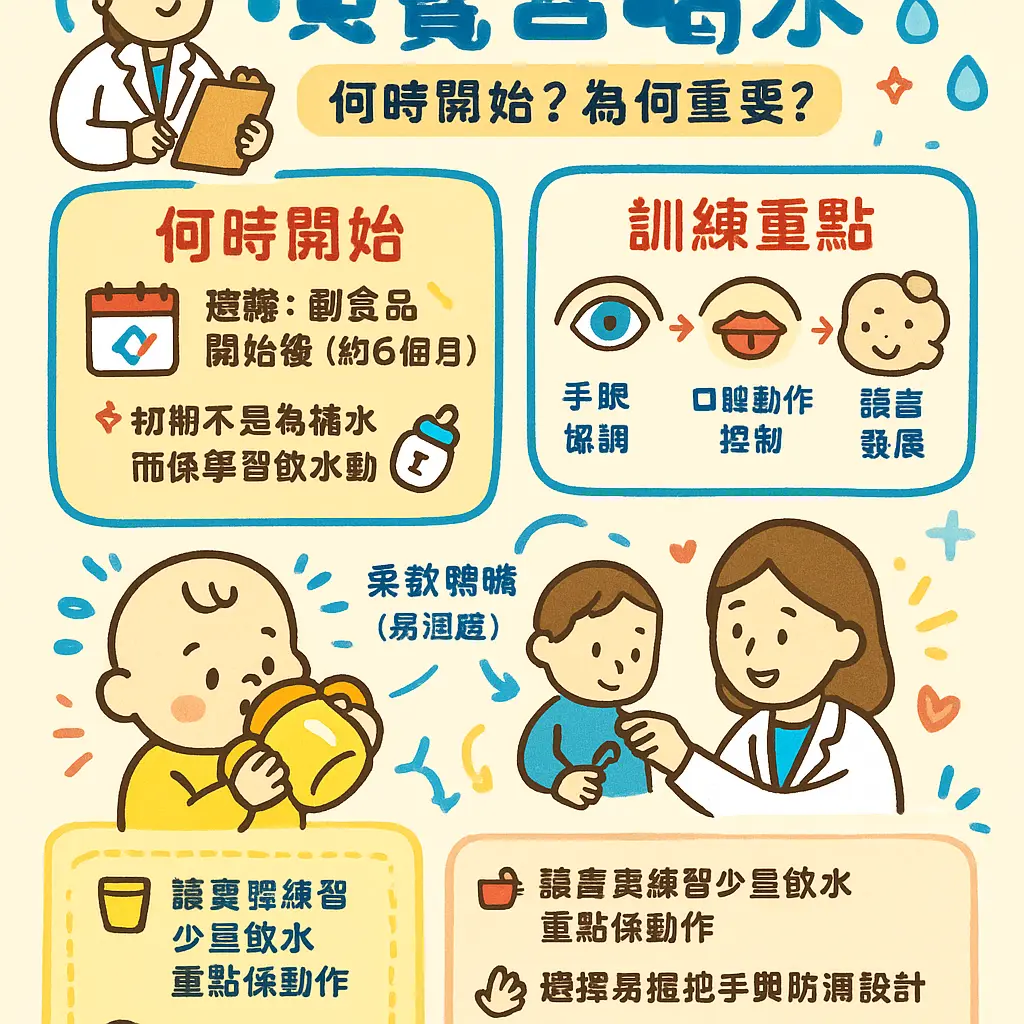 寶寶練習喝水 - 職能治療師